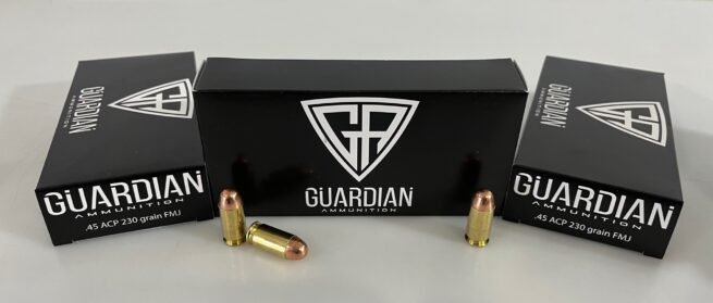 45 auto 230 grain FMJ Guardian box of 50